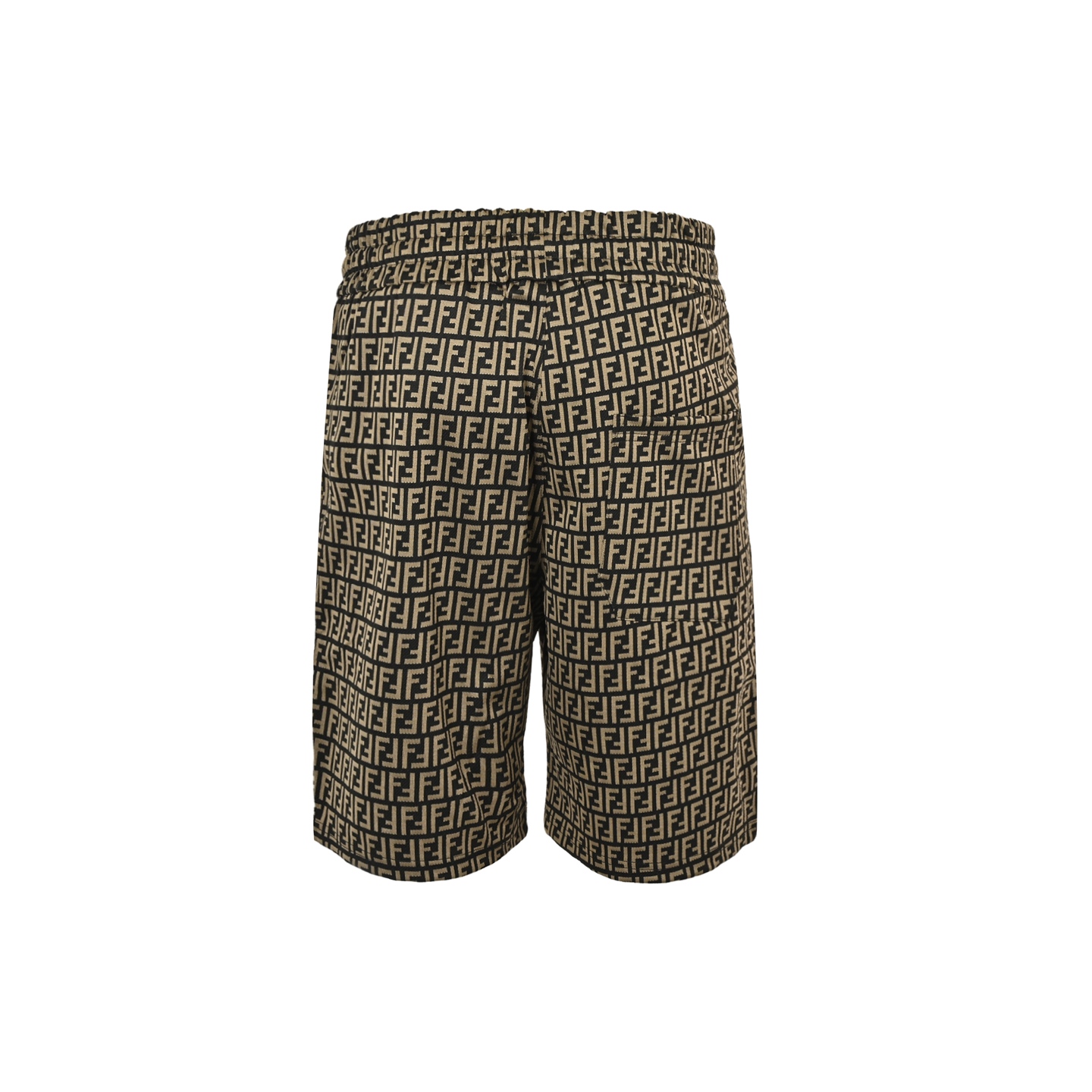 Fendi 25ss gold double F logo embroidered side mesh shorts