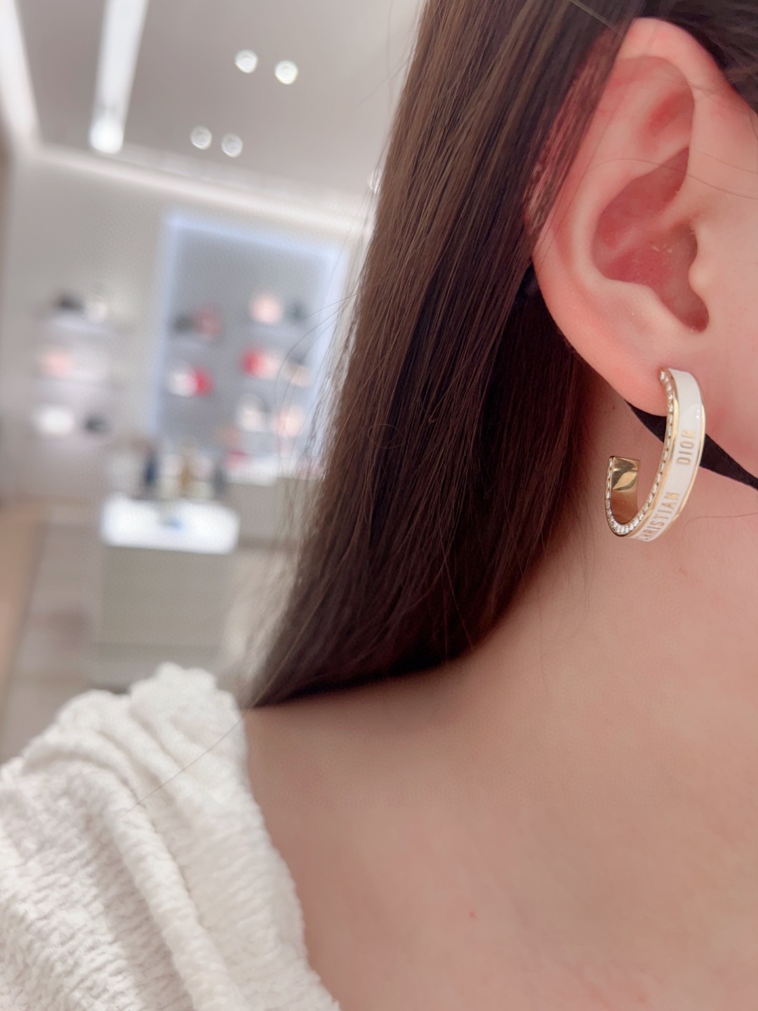 Dior diamond earrings