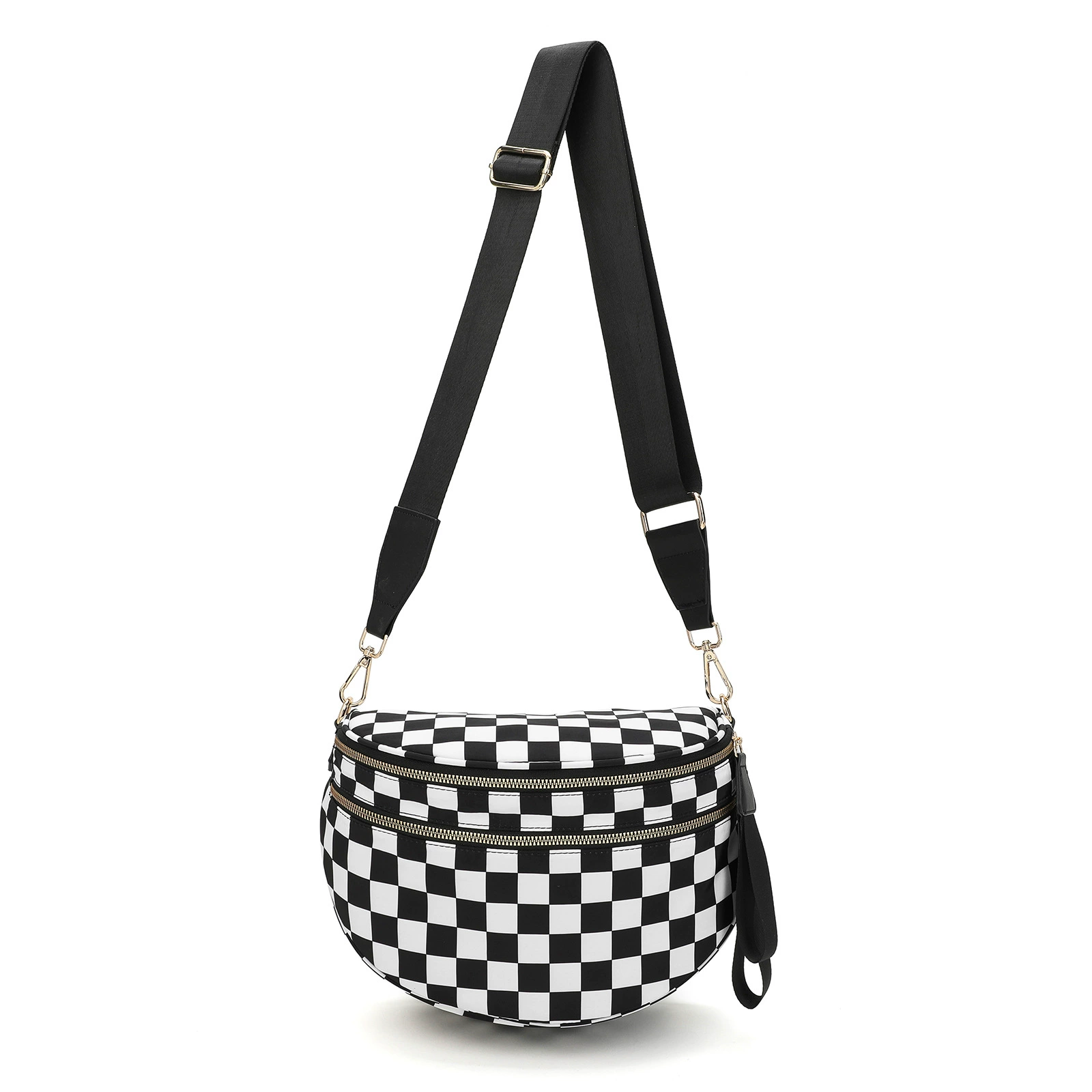 🔥On Sale🔥 Casual Shoulder Bag Multi-pocket Large Crossbody Oxford cloth Checkered Shell Bag