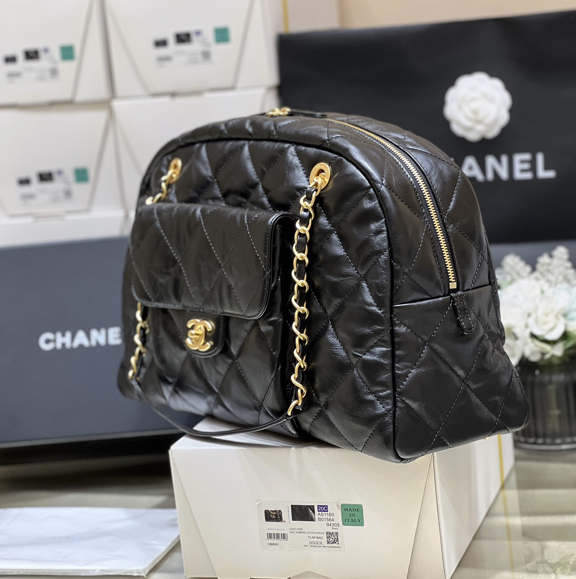 Chanel 24A Haute Couture Collection MAXI Bowling Bag AS4812