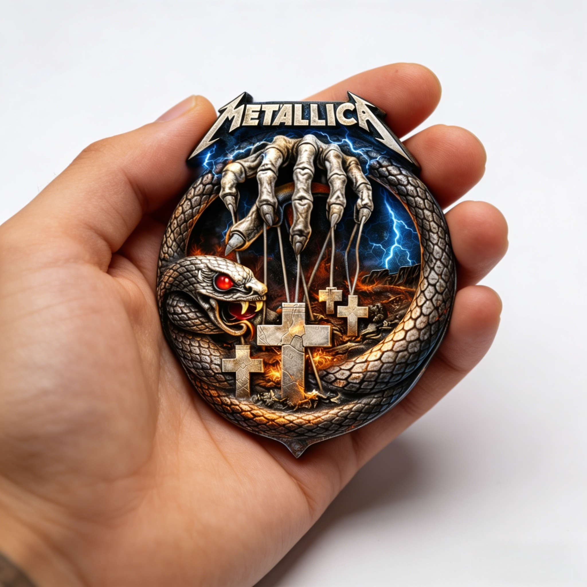 Metallica 45th Anniversary Heavy Metal Fridge Magnet