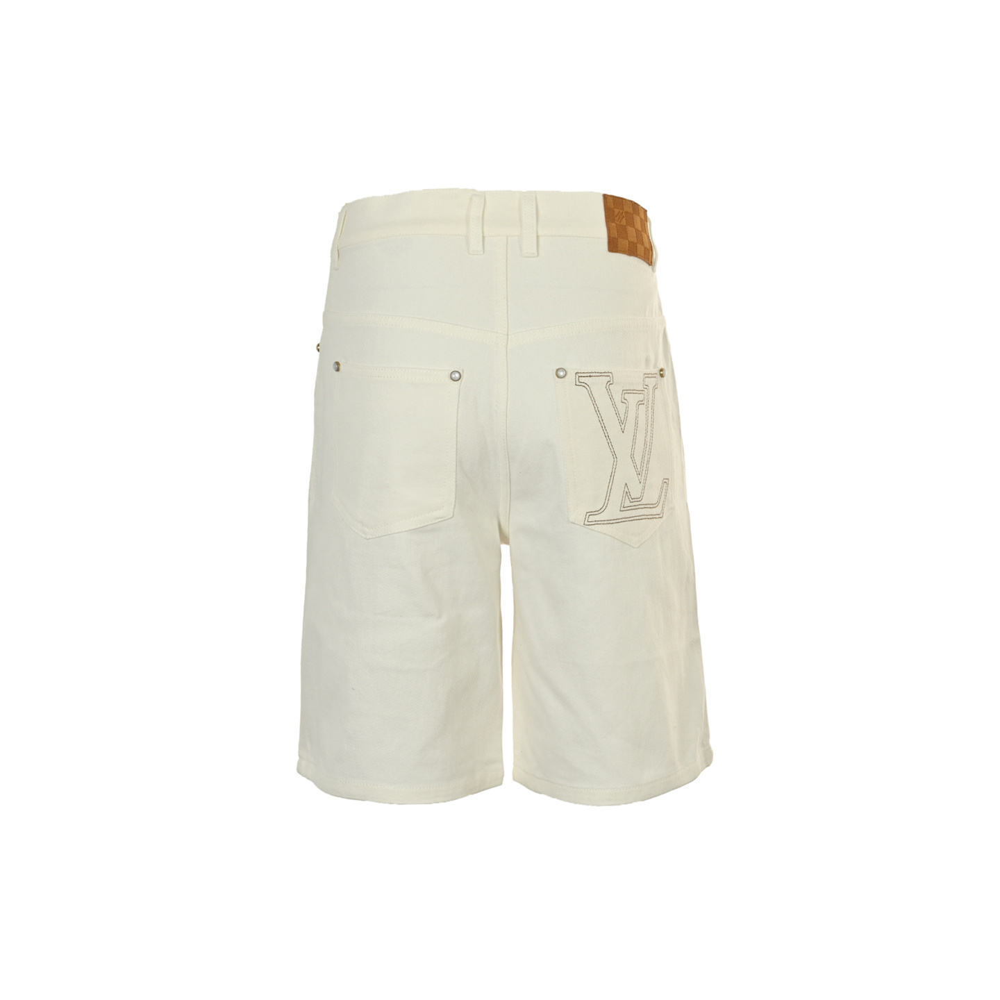 Louis Vuitton 25ss denim shorts with embroidered logo on the back pocket