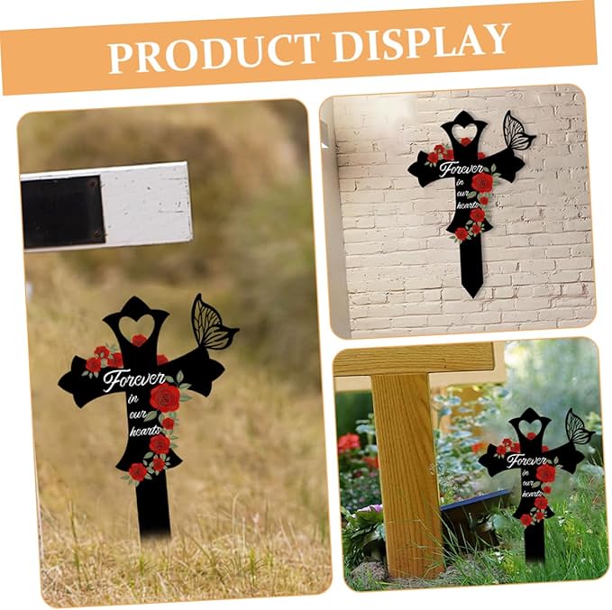 ✝️🙏Metal Cemetery memorial crosses