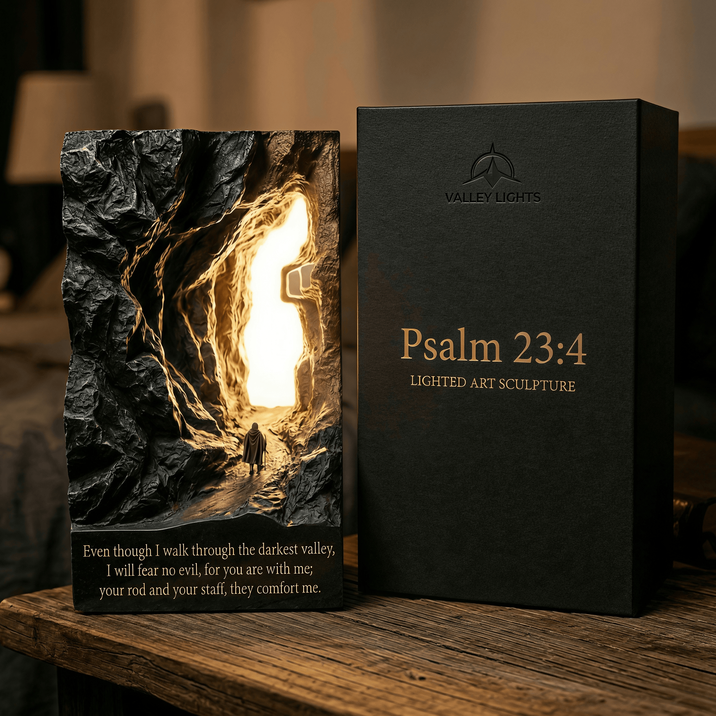 ✝️Psalm 23:4—Faith Sculpture Night Light