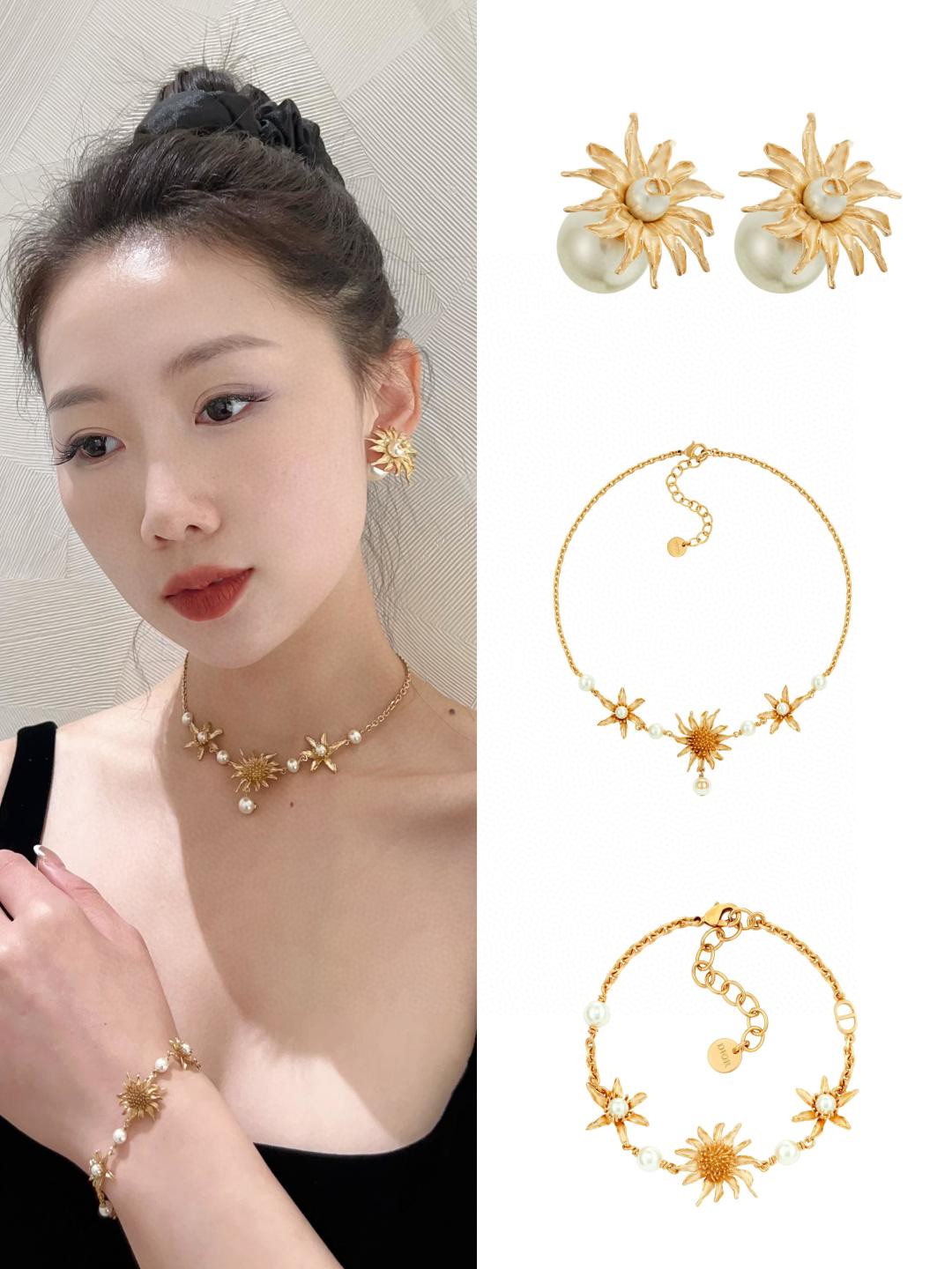 Dior Sunflower Pearl Bracelet