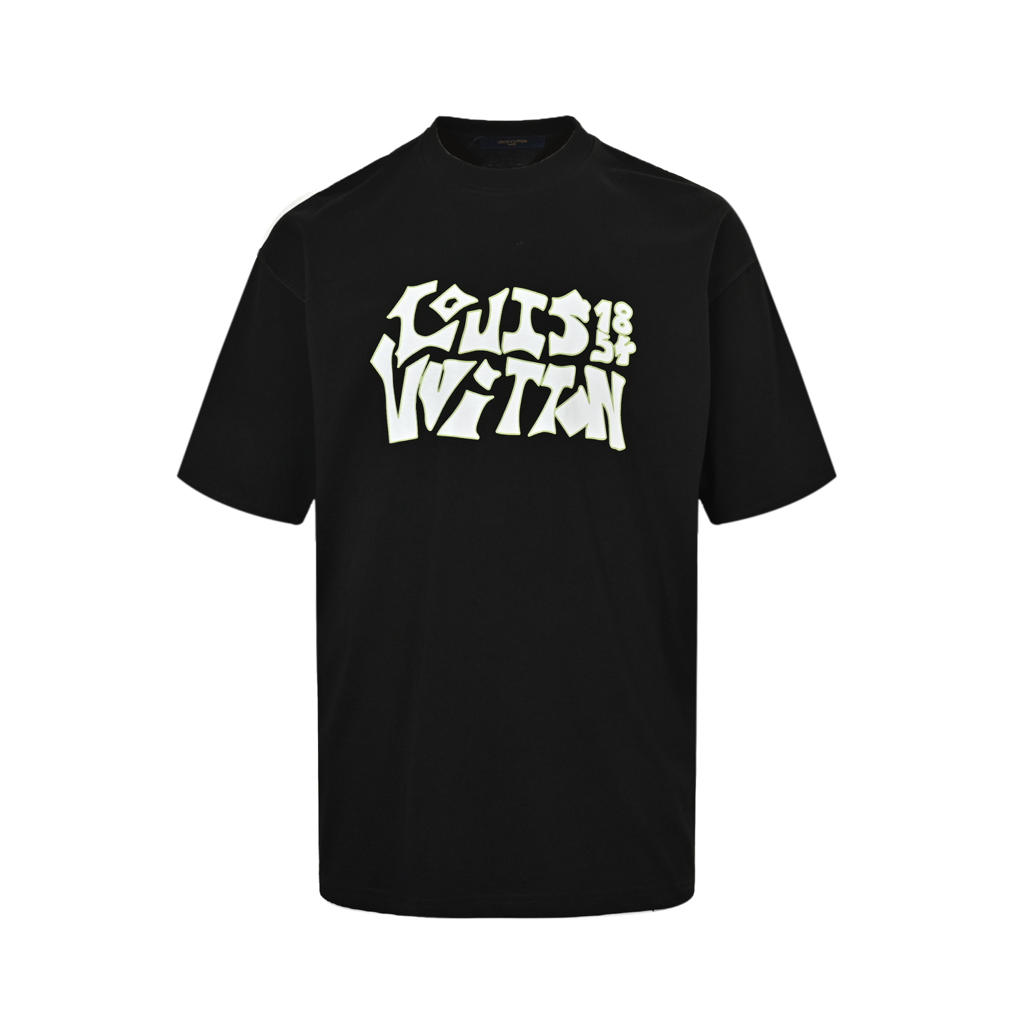 Louis Vuitton 25ss graffiti lettering print short sleeve