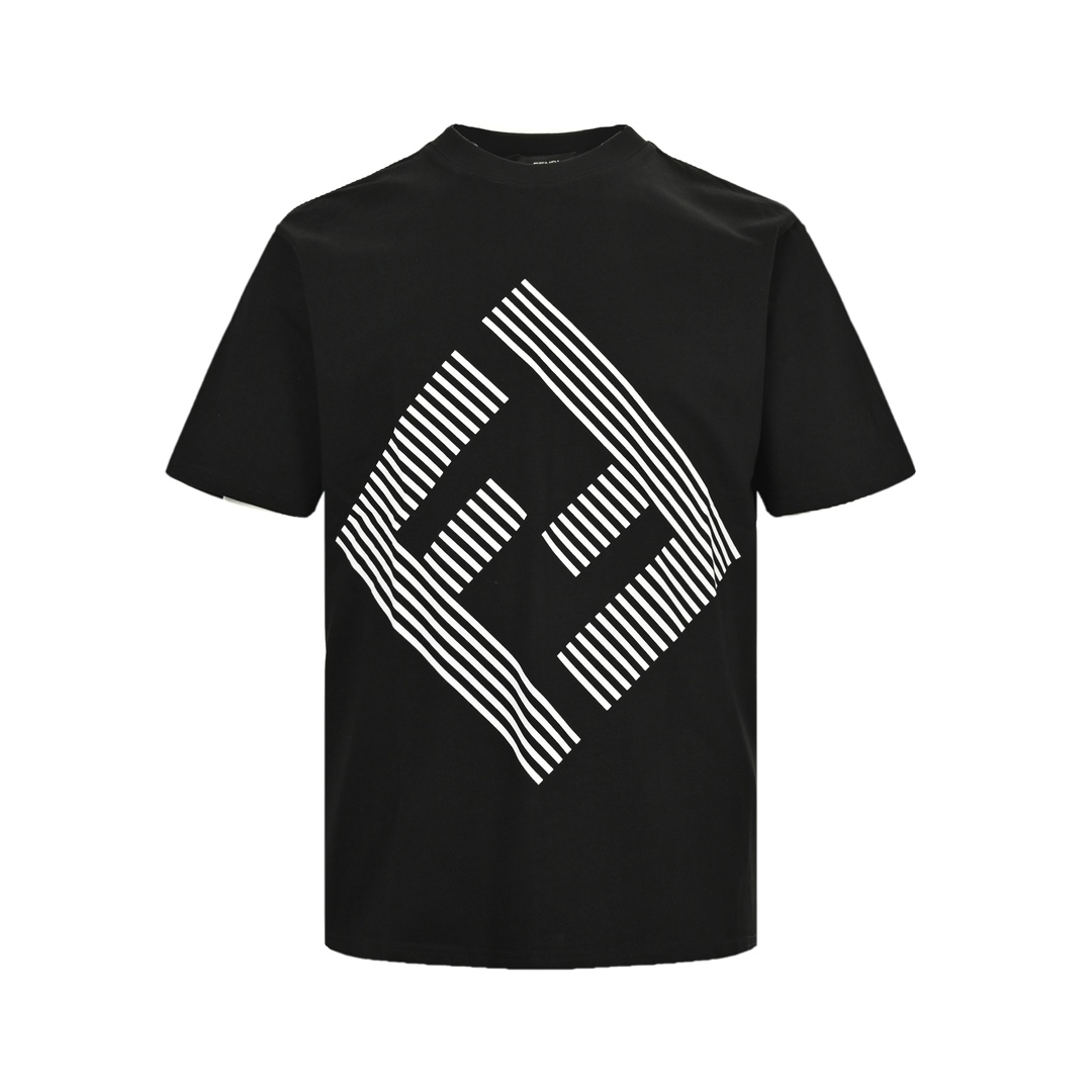 Fendi 24ss double F letter print short sleeves