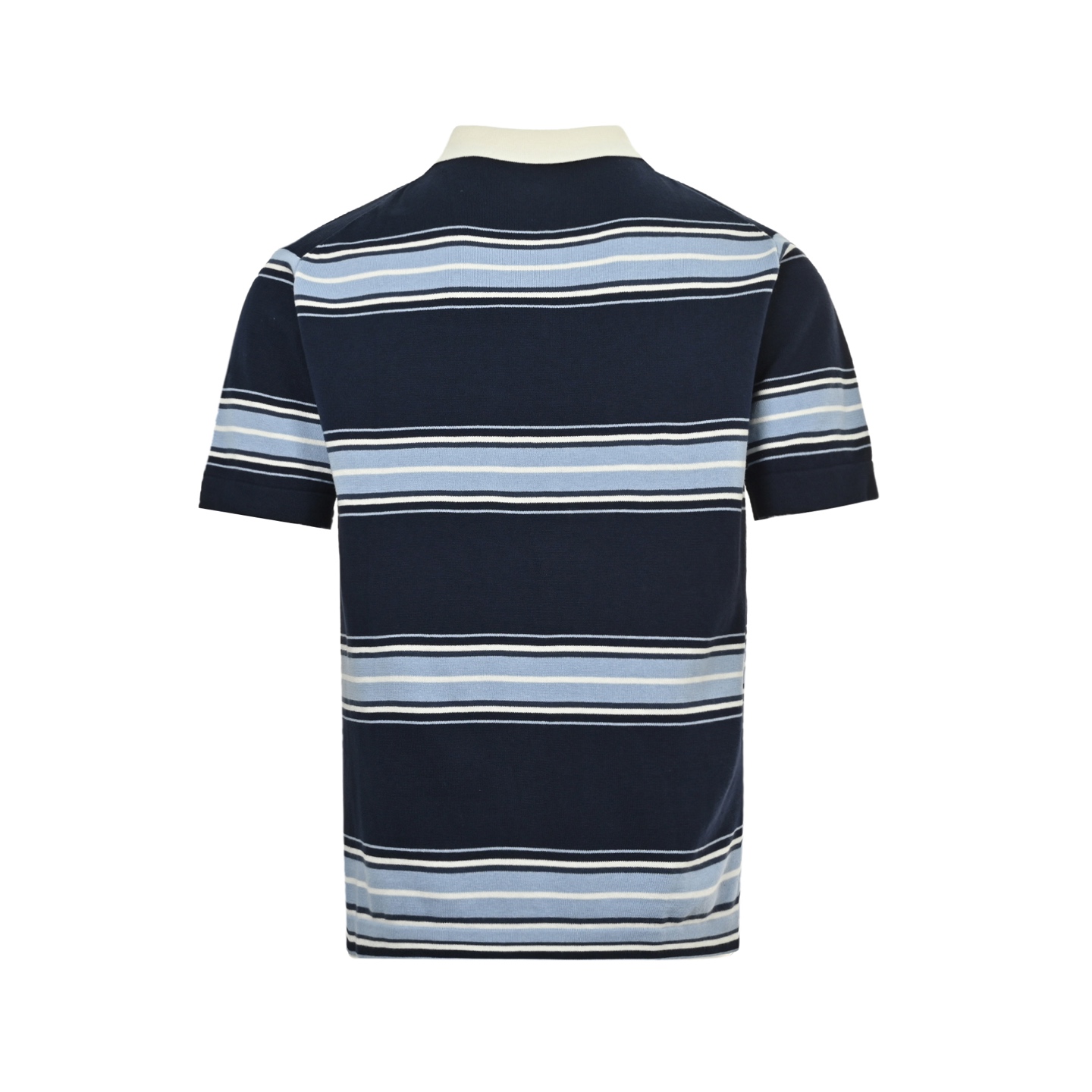 Dior 25ss lily of the valley embroidered striped knitted Polo short sleeve