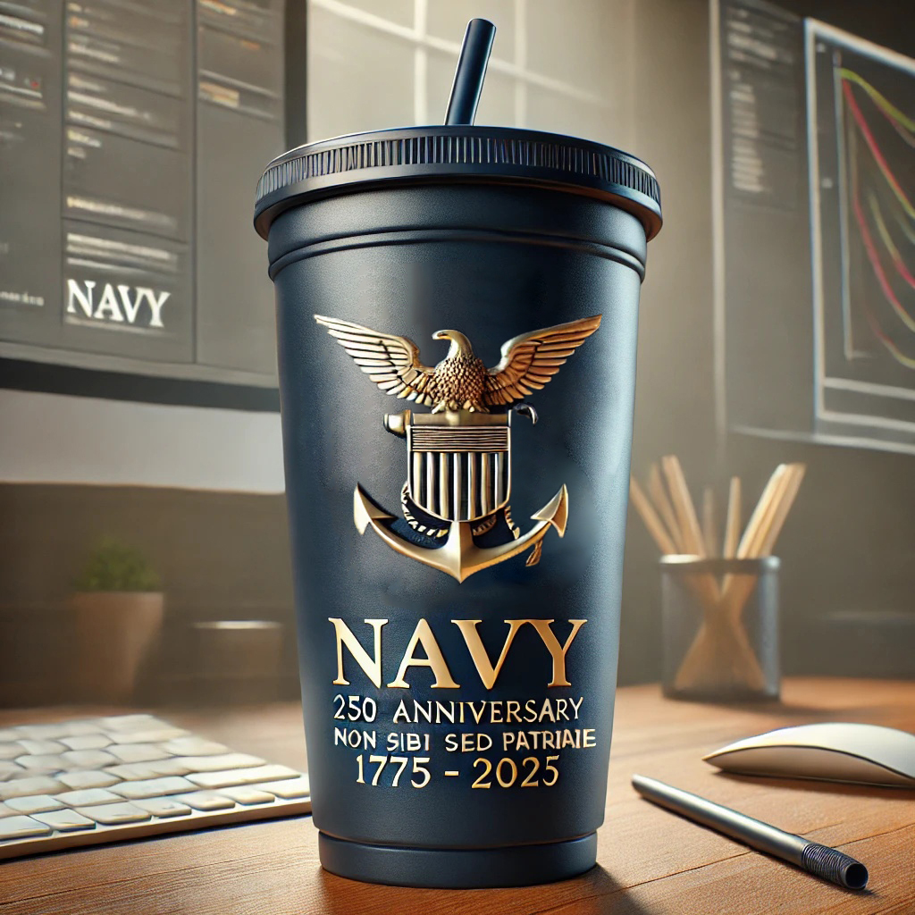 250th Anniversary Military Commemorative Cold Cup (with Lid and Straw)