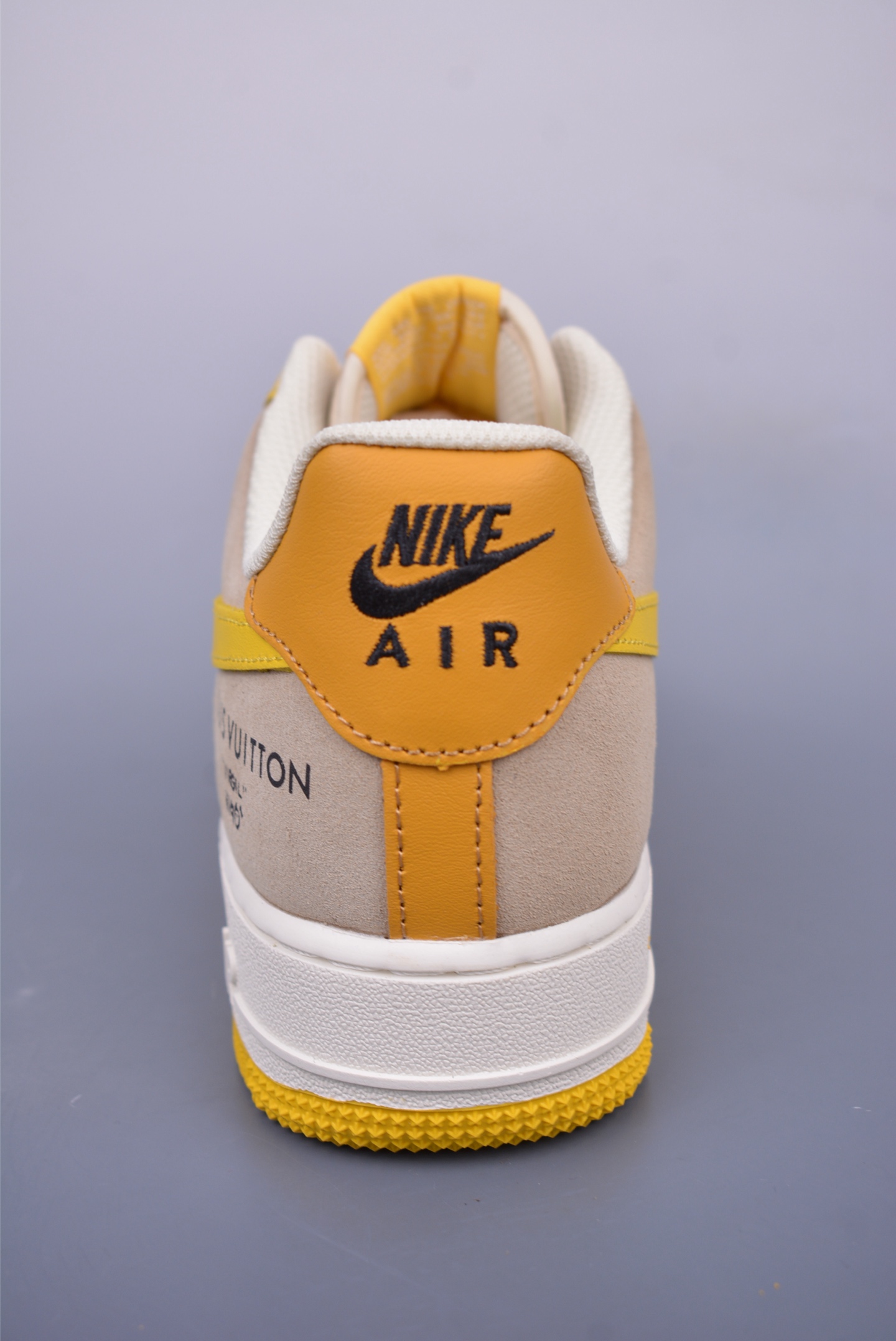 Louis Vuitton x Nike Air Force 1 07 LV8 Low Sneakers Khaki Bright Yellow LV Print HQ2037-322