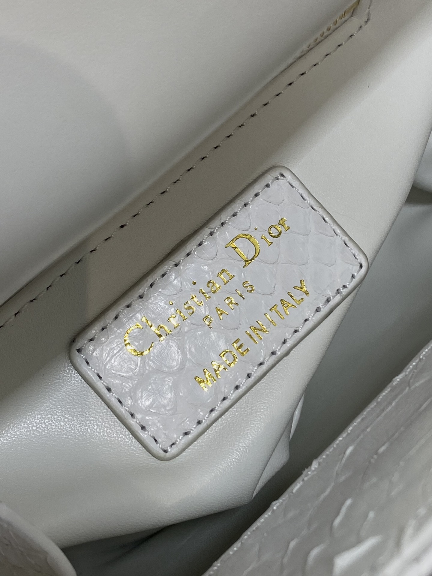 Dior Lady three-grid rare snakeskin Princess Diana bag