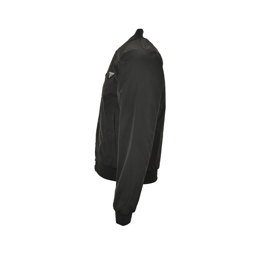 Prada 24Fw triangle logo thin cotton baseball jacket
