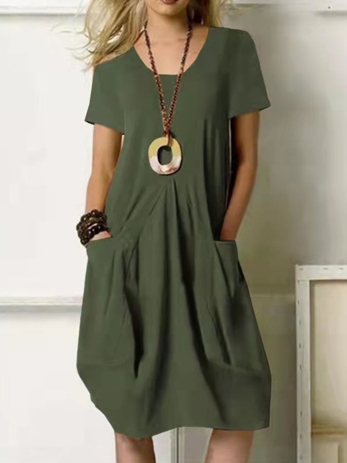 Women's Casual Elegant Cotton Dress