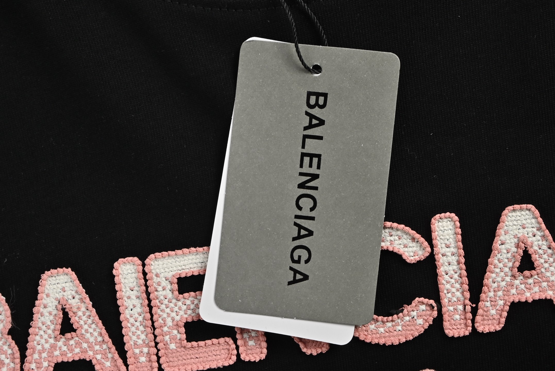 Balenciaga 25ss gradient letter embroidered short sleeve