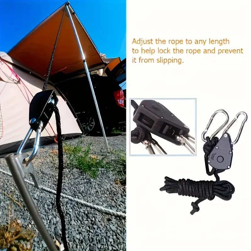 ⛺⛺Ratchet pulley rope hanger tent reflective wind rope
