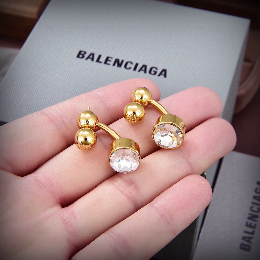 Balenciaga diamond earrings