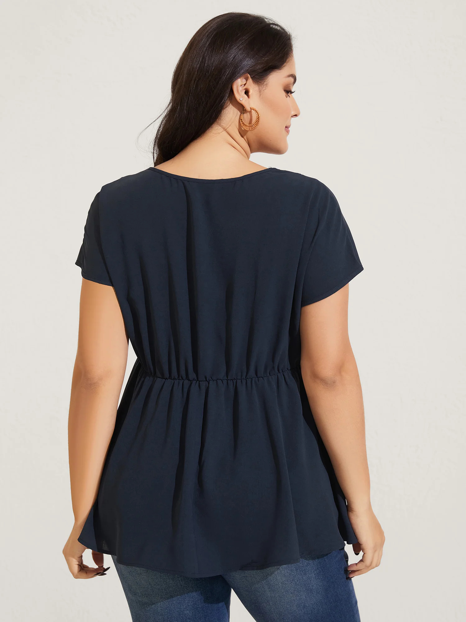 Boho Embroidery Babydoll Top