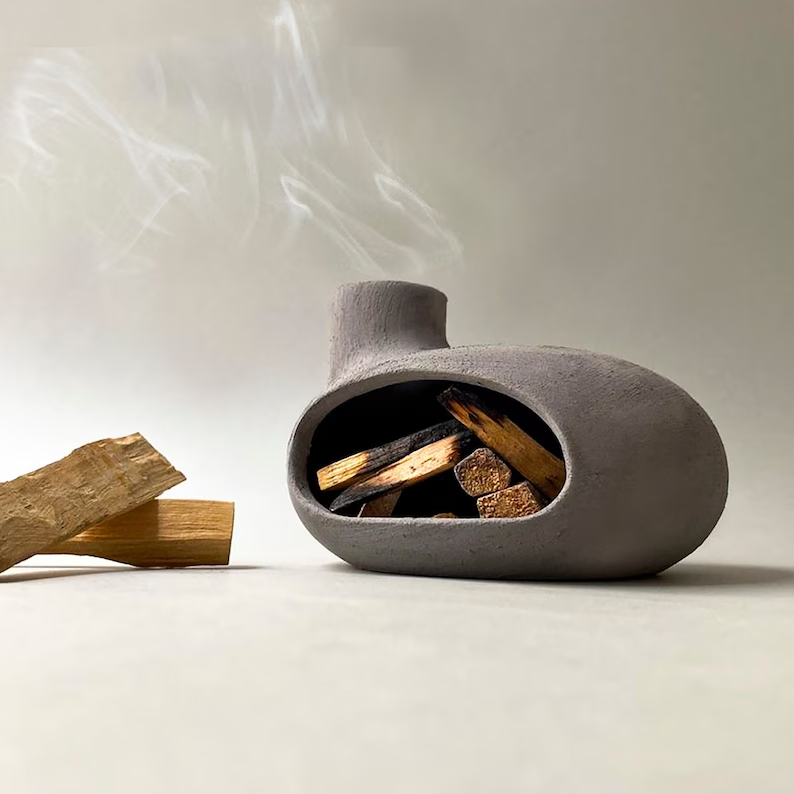 Anthracite Ceramic Incense Burner