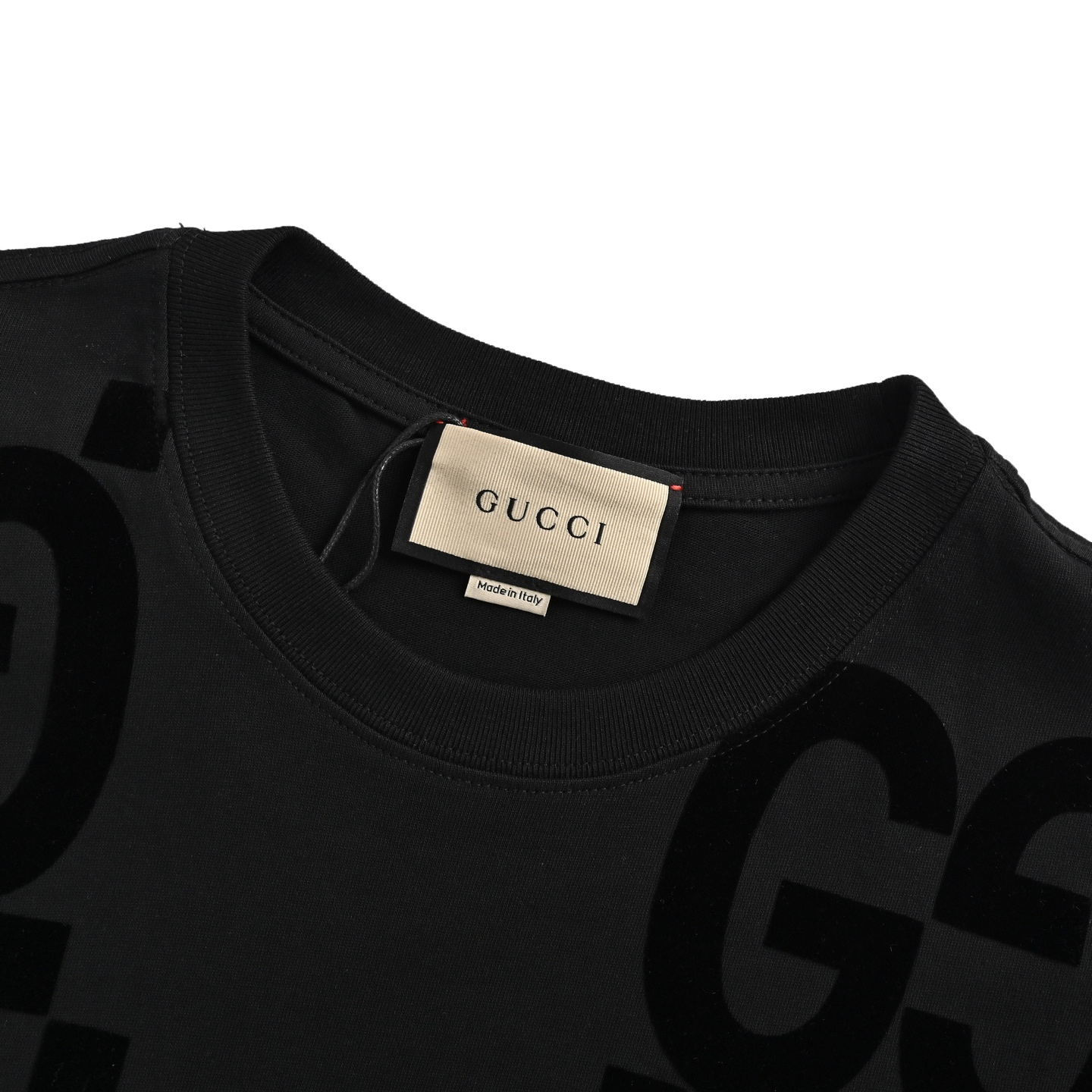 Gucci 25ss Double G flocked short sleeve