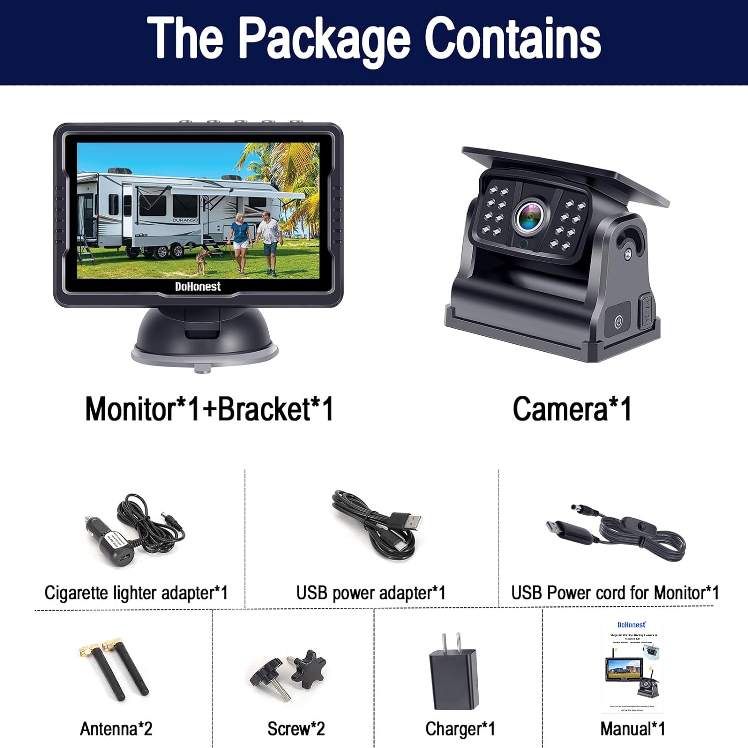 DoHonest Wireless Backup Camera Magnetic