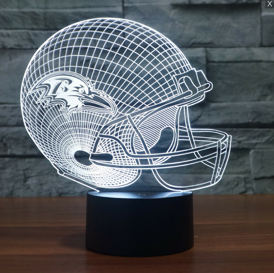 BALTIMORE RAVENS 3D LED LIGHT LAMP