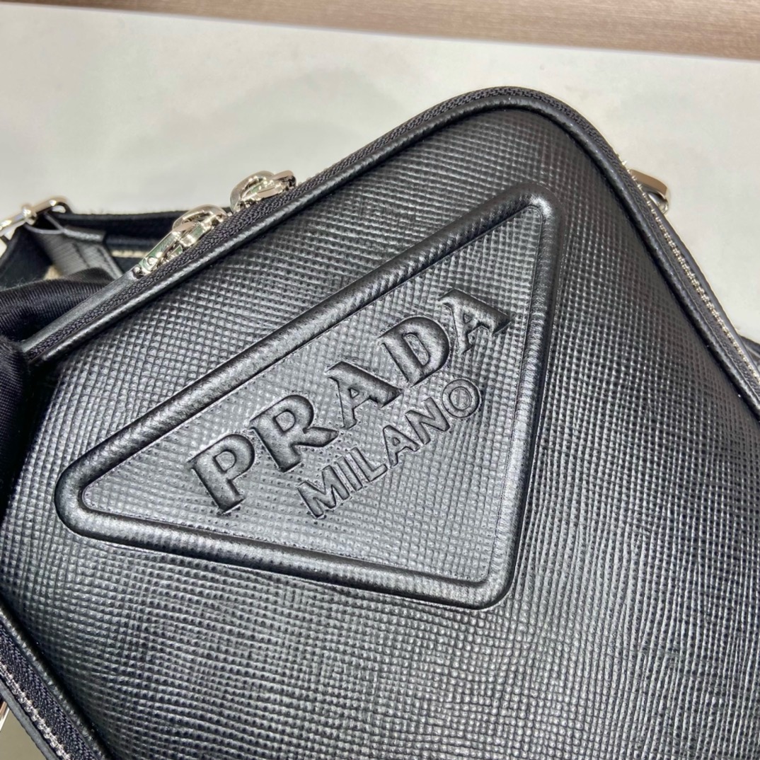 Prada Embroidered Ribbon Men's Crossbody Bag 2VH154