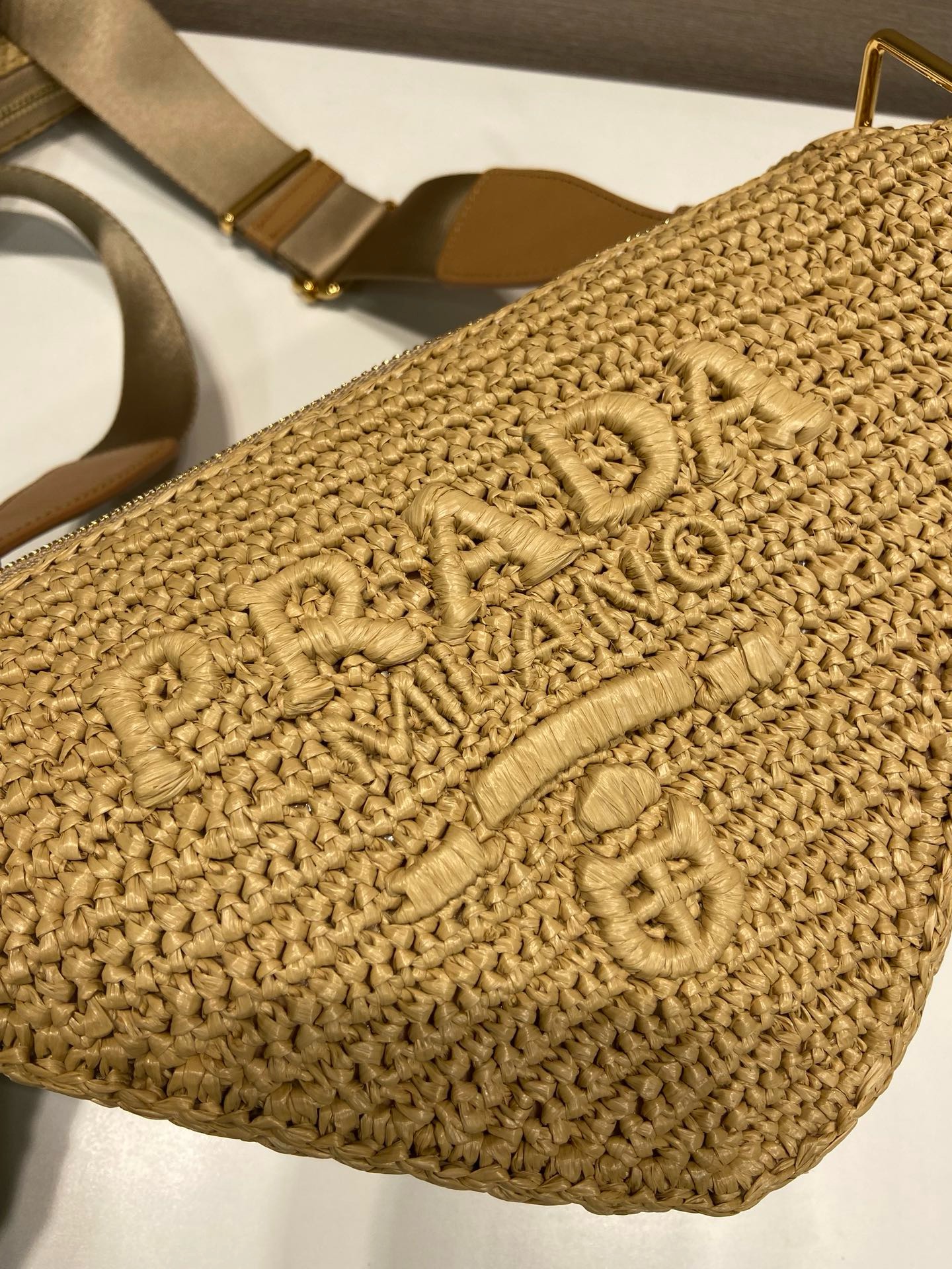 Prada Straw Triangle Bag 1BH190