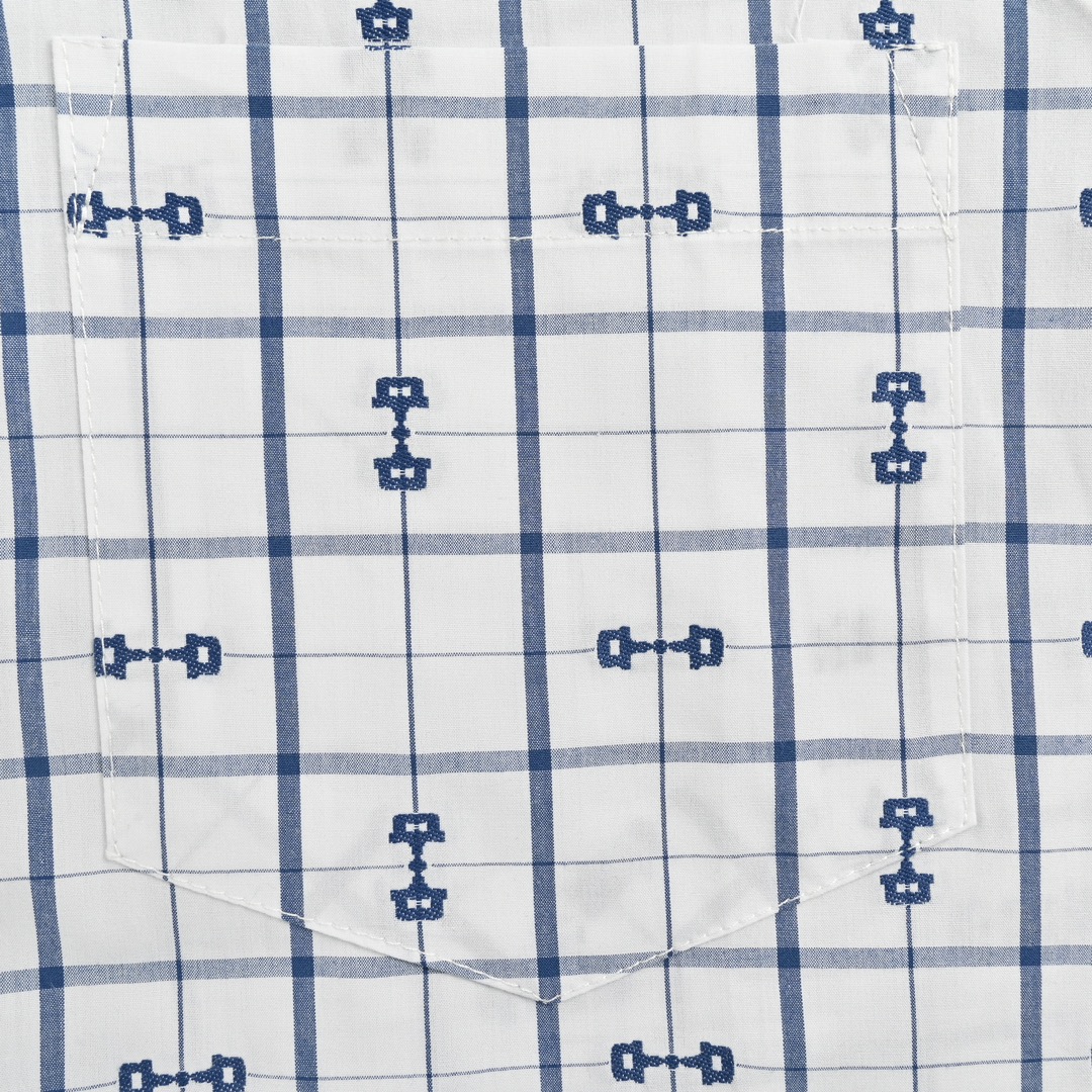 Gucci 24ss horsebit printed short sleeve shirt