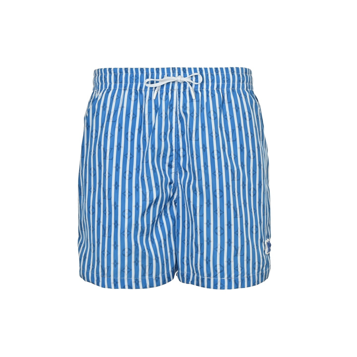 Louis Vuitton 25ss blue striped shorts with obscure monogram