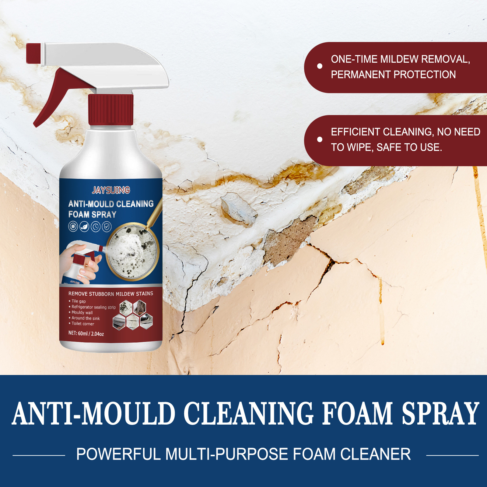 🔥Last Day 50% OFF🔥New Mildew Removal Spray