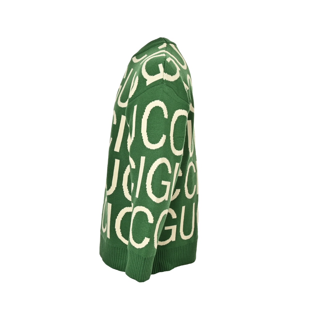 Gucci 24Fw all-over logo jacquard sweater