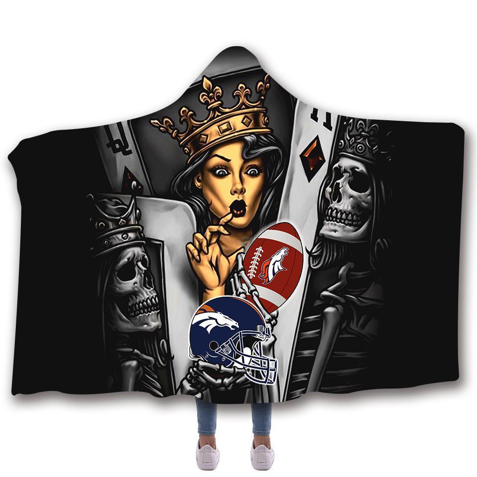 DENVER BRONCOS CLASSIC 3D HOODED BLANKET