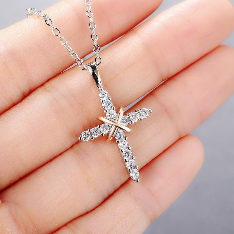 (🔥Early Christmas Sale- SAVE 48% OFF) Women 18K Gold Plated Dainty Cross Necklace--BUY 3 GET 2 FREE & FREE SHIPPING