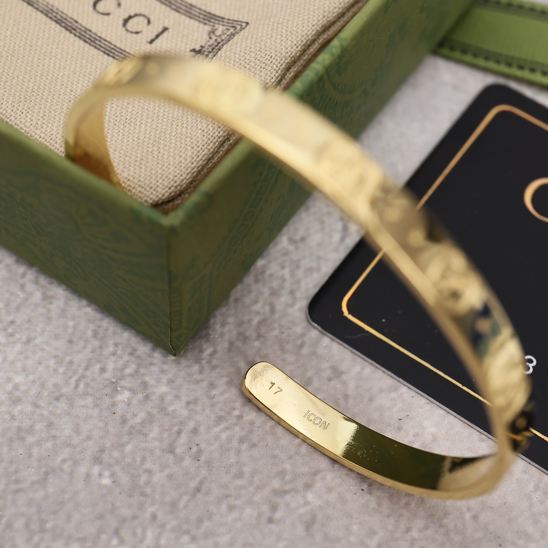 Gucci GG shallow engraving bracelet