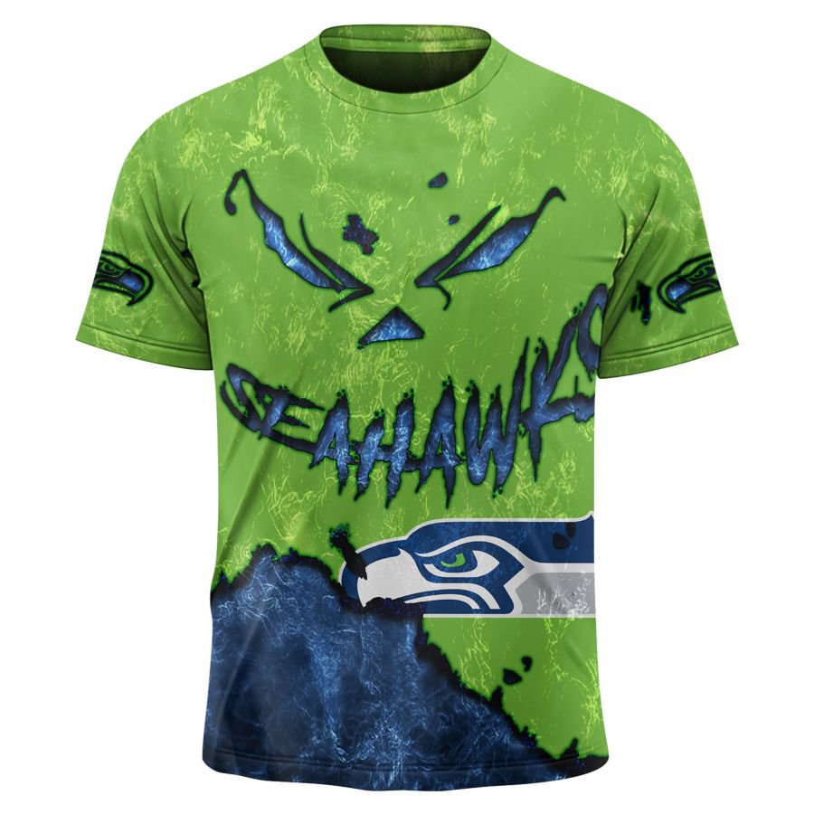 SEATTLE SEAHAWKS 3D HOODIE HALLOWEEN001