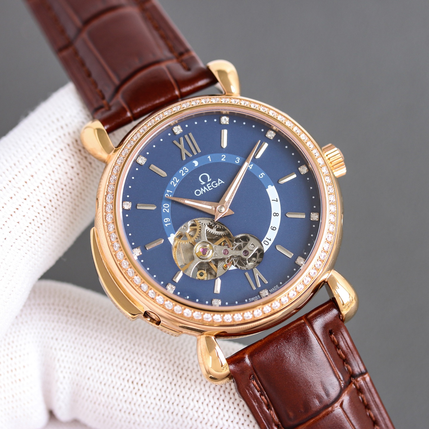 Omega Men's Full Diamond Set Watch