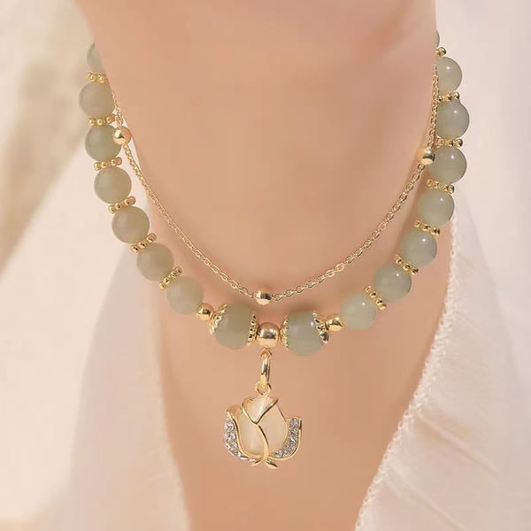 💞Last Day BUY 1 GET 1 FREE 💞--Wotian Jade Lucky Gold Leaf Bangle