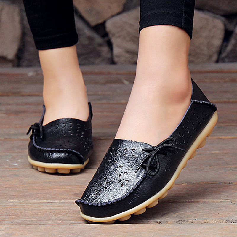 New Hollow Leather Casual Shoes