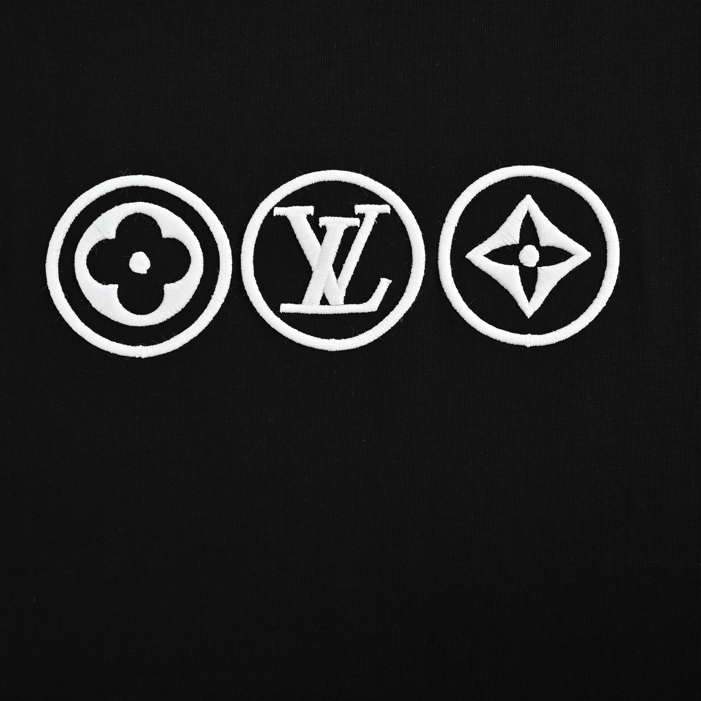 Louis Vuitton 25ss three-ring monogram embroidered short sleeves