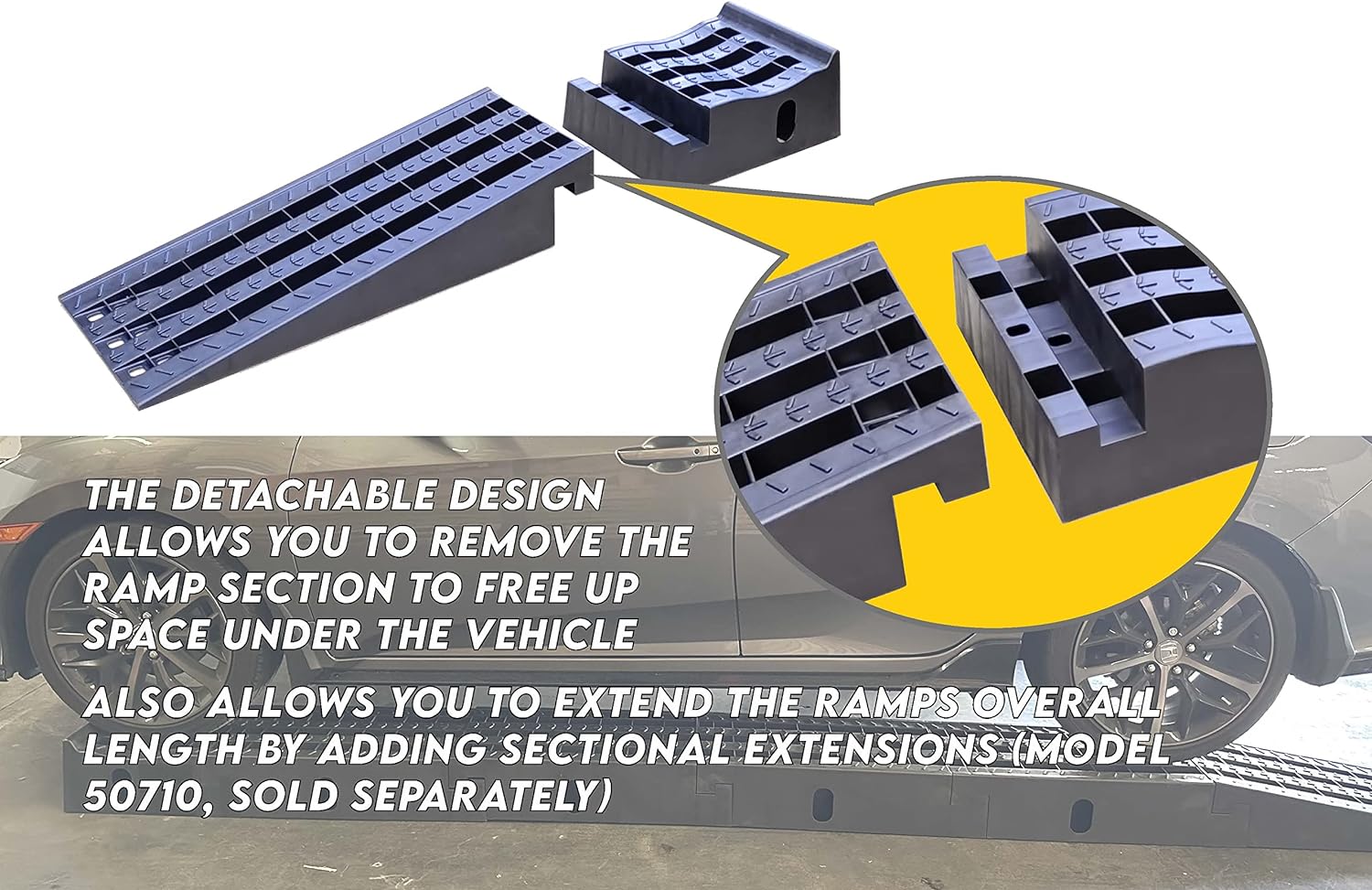 MaxxHaul Detachable Extendable Car Ramp Set