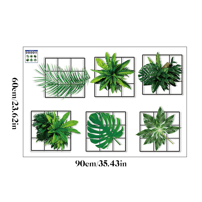 🔥Last Day Promotion-50% OFF🔥12*13inch 3D Plant/Flower Wall Sticker-(1Sets / 5 Pattern)-BUY 4 Sets GET 20% OFF & FREE SHIPPING