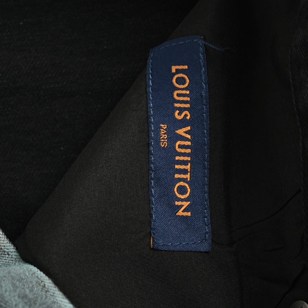 Louis Vuitton 24Fw all-over embroidered monogram gradient washed jeans