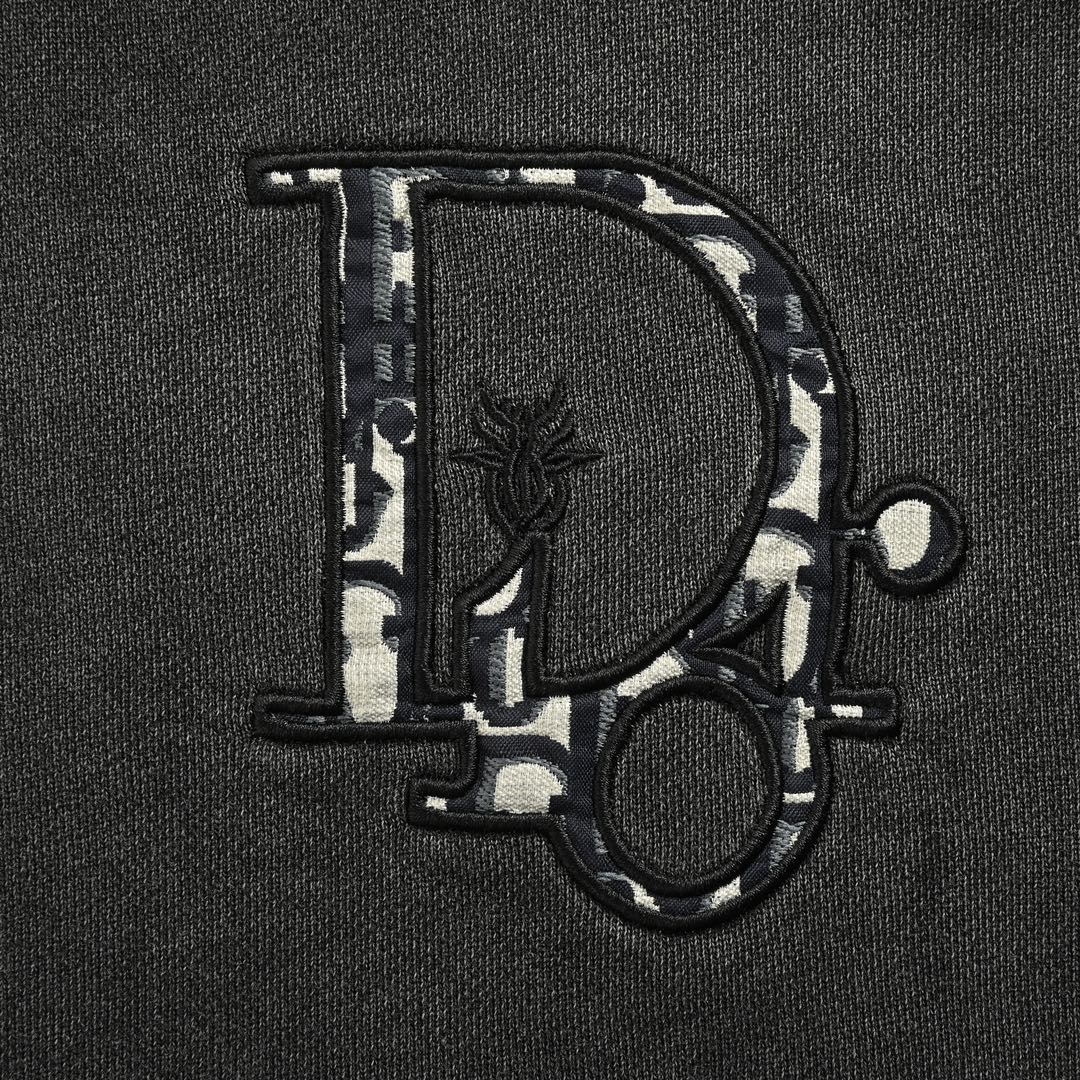 Dior 24Fw embroidered logo washed crewneck sweatshirt