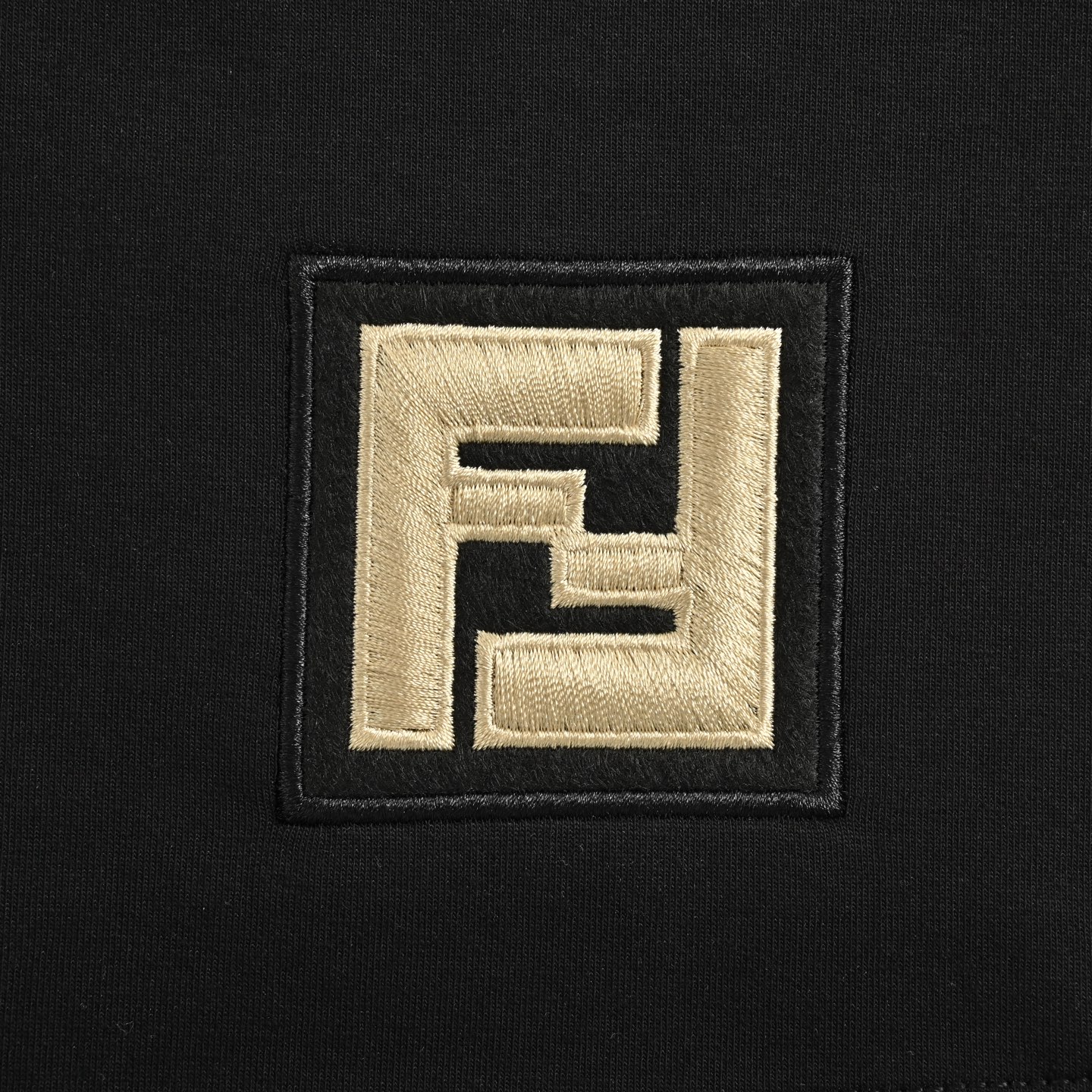 Fendi 25ss gold double F logo embroidered side mesh shorts