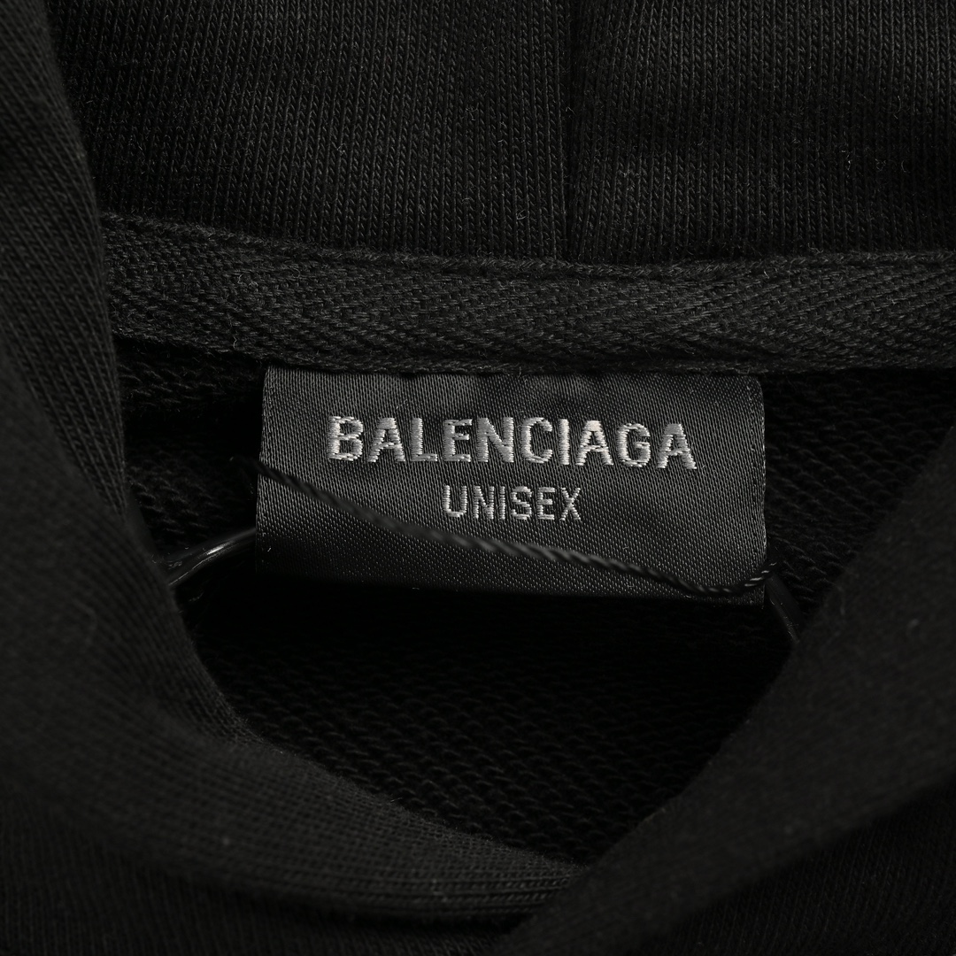 Balenciaga 24Fw burst letter print hooded sweatshirt