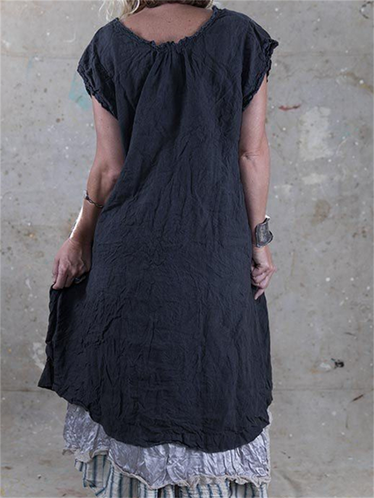 Vintage Basic A Line Midi Dress