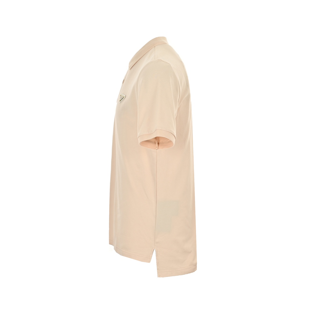 Prada 24ss apricot triangle logo polo short sleeve