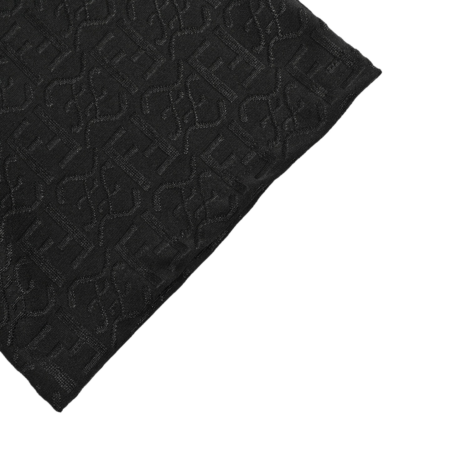 Fendi 25ss ice silk dark pattern full double F jacquard short sleeves