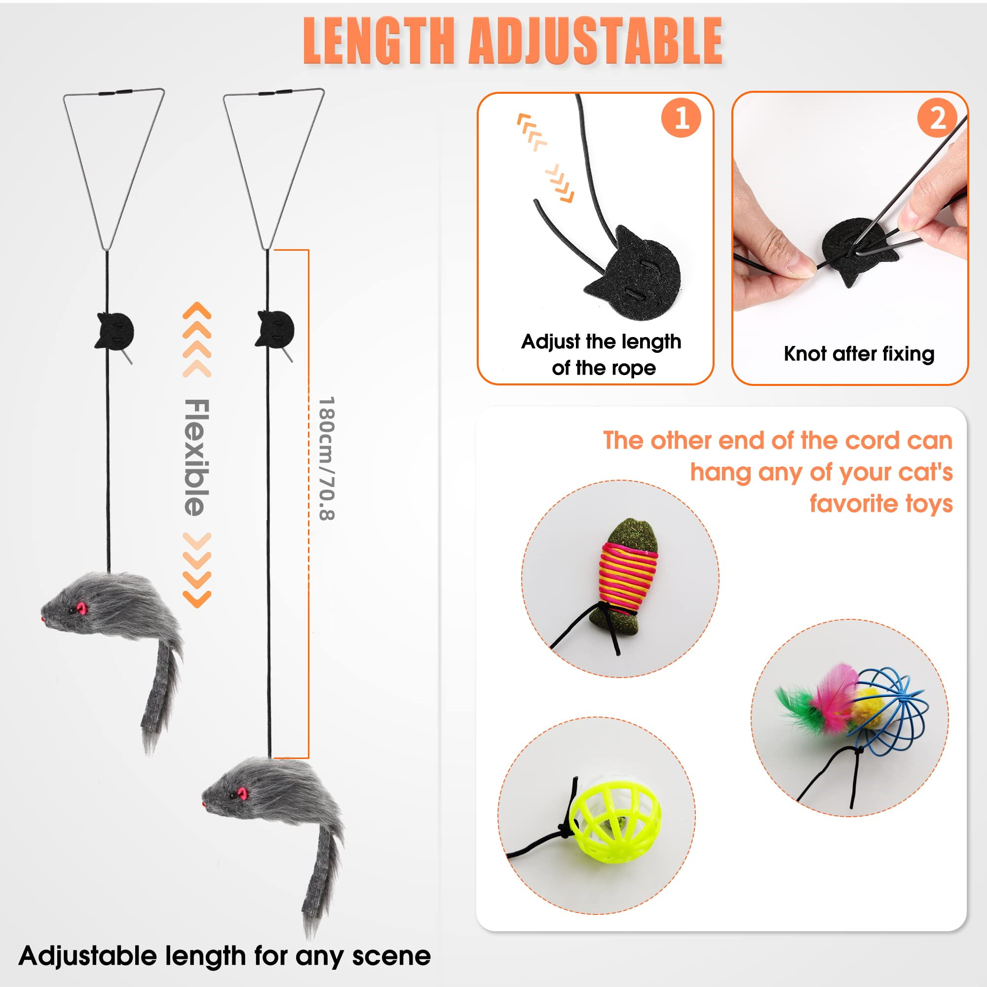 🔥 Last Day Promotion[49% OFF]-Hanging Door Bouncing Mouse Cat Toy-BUY 5 GET 3 FREE--FREE SHIPPING