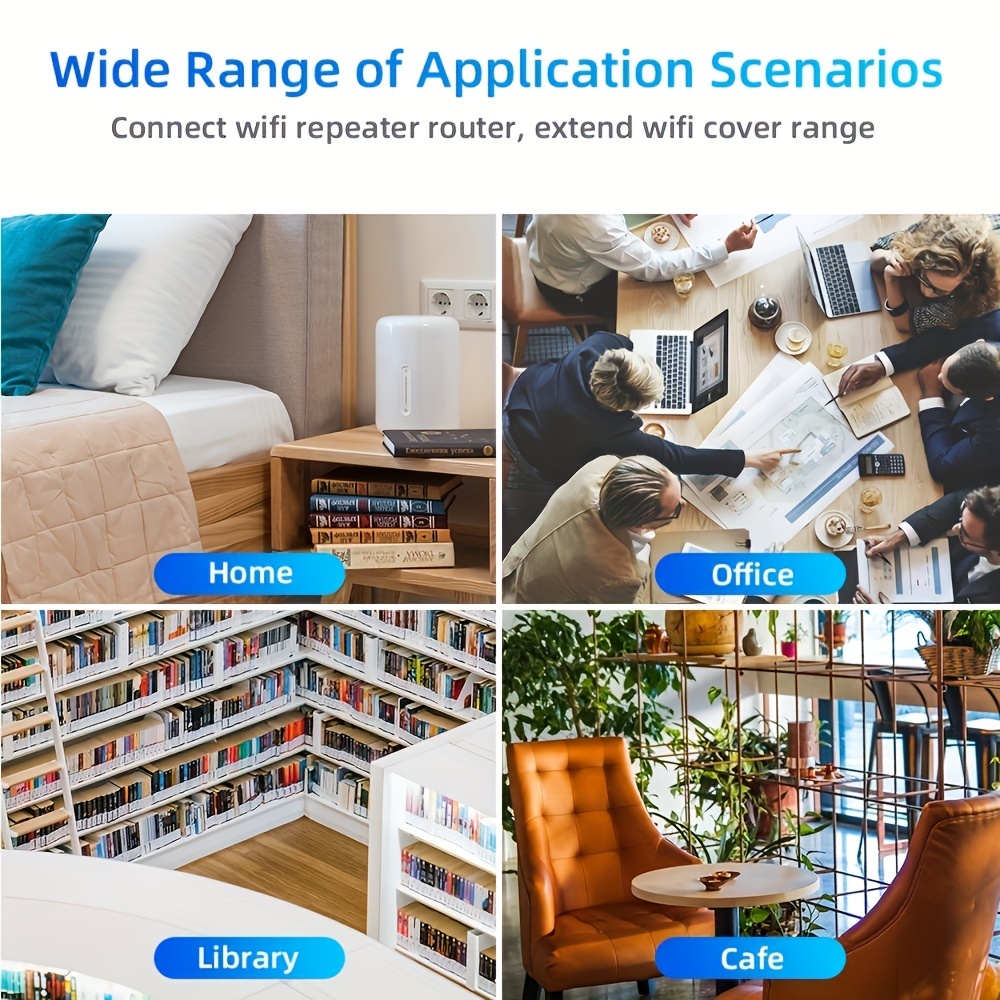 WiFi Extender, WiFi Booster 6X Stronger 1200Mbps WiFi 2.4&5GHz Dual Band(8000sq.ft), WiFi Signal Strong Penetrability 35 Devices 4 Modes 1-Tap Setup, 4 Antennas 360° Full Coverage, Supports Ethernet Port